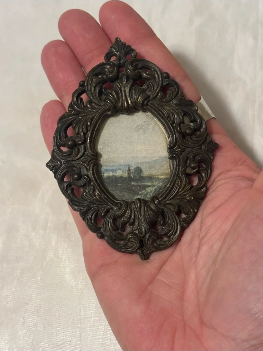 Ornate Victorian style decorative Wall Mini Frame with Landscape Art